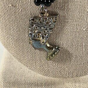 Egyptian Motif Nefertiti Vintage Necklace/Pendant  22”